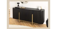 Buffet 160 cm 4 portes noir et doré – Collection ORION