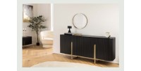 Buffet 160 cm 4 portes noir et doré – Collection ORION