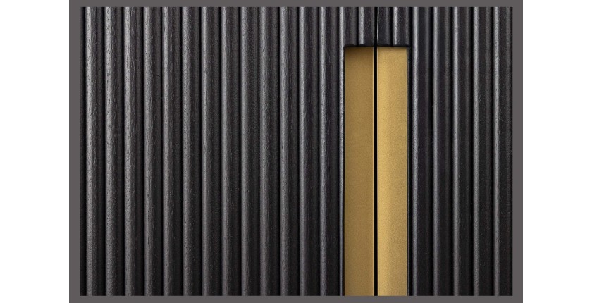 Buffet 160 cm 4 portes noir et doré – Collection ORION