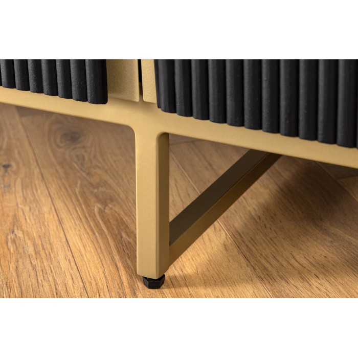 Buffet 160 cm 4 deuren zwart en goud - Collectie ORION