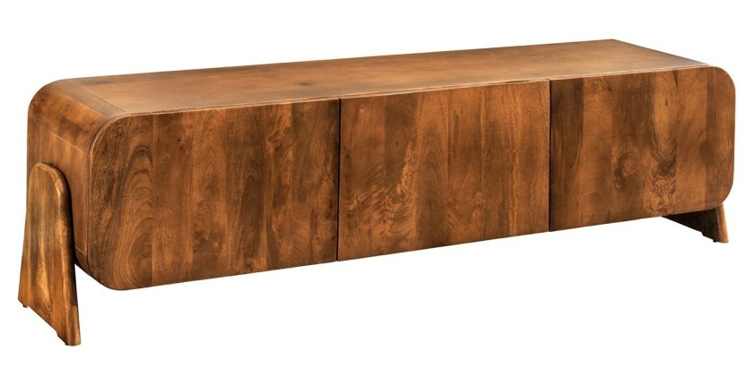 Meuble TV 160 cm bois massif marron – Collection NATURA