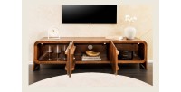 Meuble TV 160 cm bois massif marron – Collection NATURA