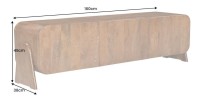 Meuble TV 160 cm bois massif marron – Collection NATURA