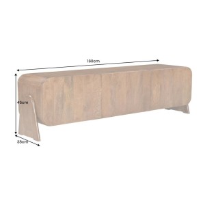 Meuble TV 160 cm bois massif marron – Collection NATURA