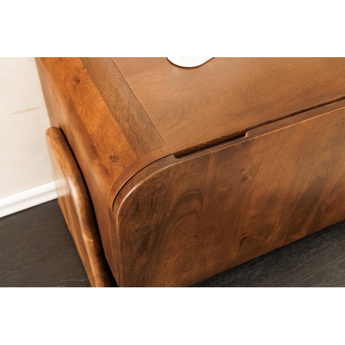 Mueble TV 160 cm madera maciza marrón – Colección NATURA