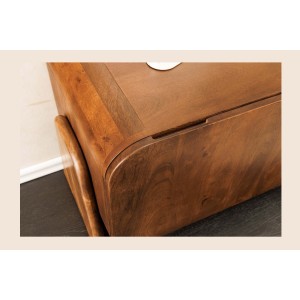 Meuble TV 160 cm bois massif marron – Collection NATURA