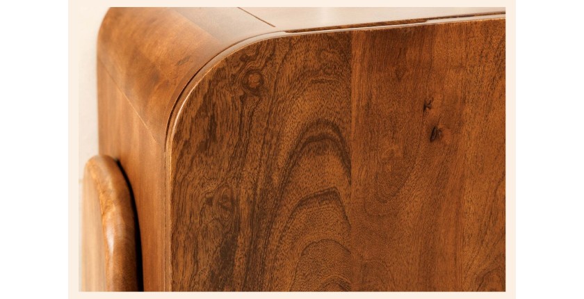 Meuble TV 160 cm bois massif marron – Collection NATURA