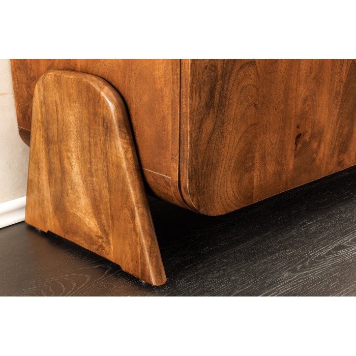 Mueble TV 160 cm madera maciza marrón – Colección NATURA