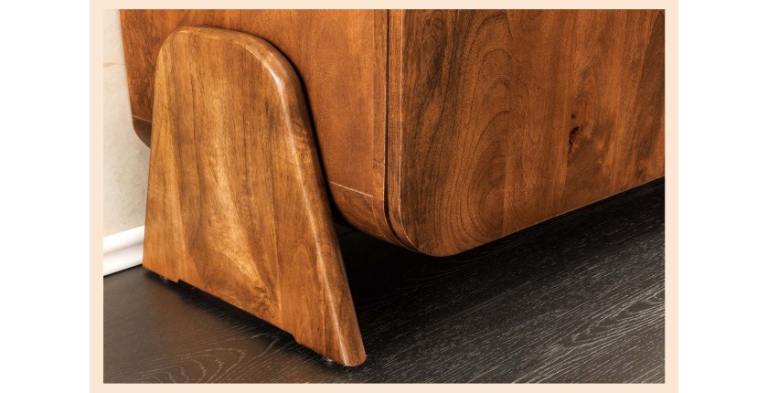 Meuble TV 160 cm bois massif marron – Collection NATURA