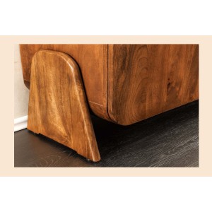 Meuble TV 160 cm bois massif marron – Collection NATURA