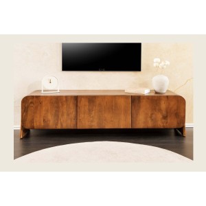 Meuble TV 160 cm bois massif marron – Collection NATURA
