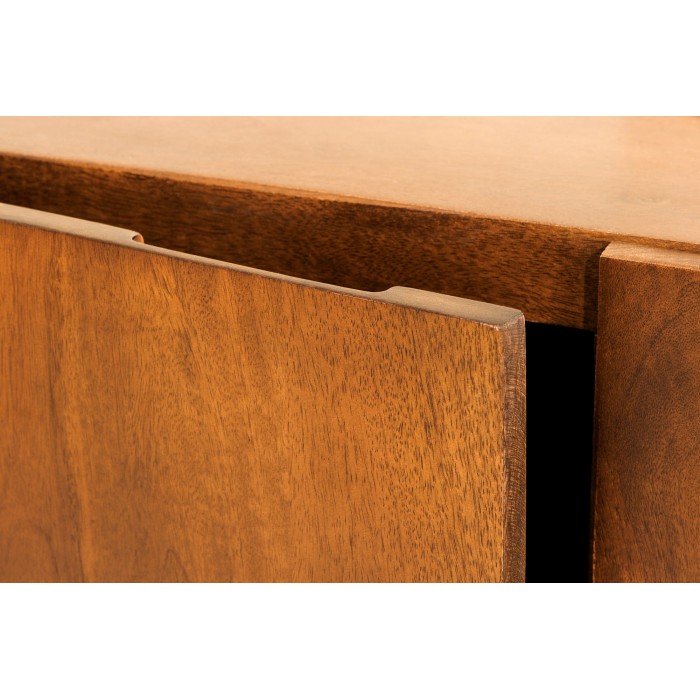 Mueble TV 160 cm madera maciza marrón – Colección NATURA