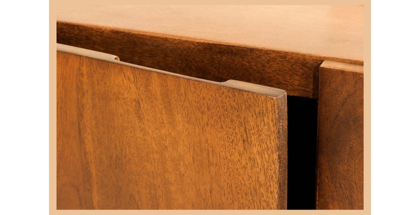 Meuble TV 160 cm bois massif marron – Collection NATURA
