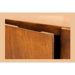 Meuble TV 160 cm bois massif marron – Collection NATURA