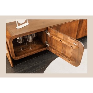 Meuble TV 160 cm bois massif marron – Collection NATURA
