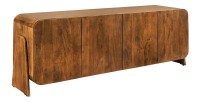 Buffet 175 cm 4 portes bois massif marron – Collection NATURA