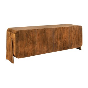 Buffet 175 cm 4 portes bois massif marron – Collection NATURA