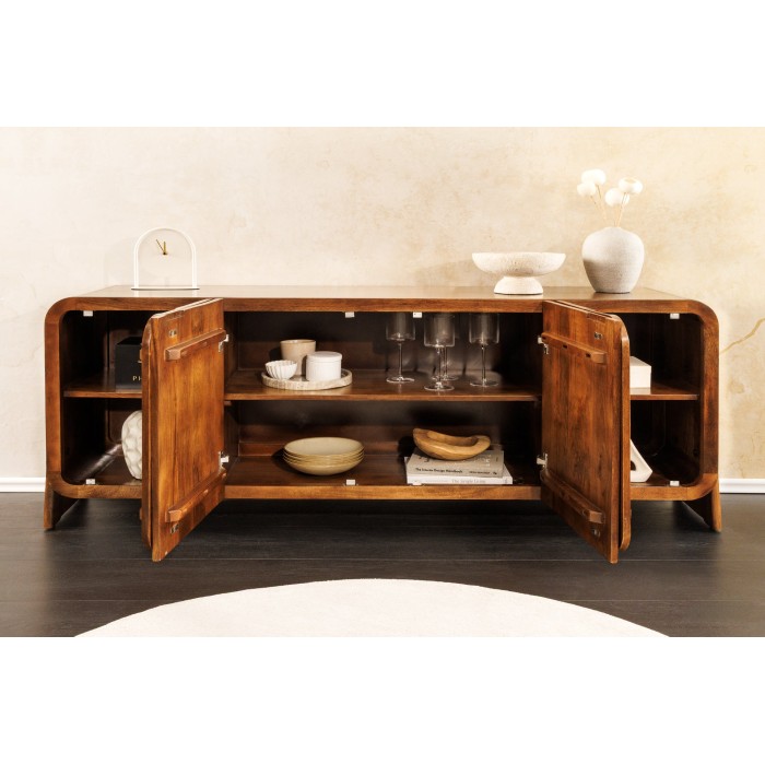 Buffet 175 cm 4 porte legno massiccio marrone – Collezione NATURA