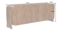 Buffet 175 cm 4 portes bois massif marron – Collection NATURA