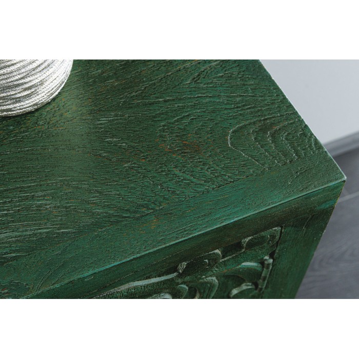 Buffet 175 cm 4 porte legno massiccio verde e dorato – Collezione TANJORE