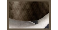 Buffet 150 cm 3 portes 1 tiroir bronze et marbre blanc – Collection MILANO