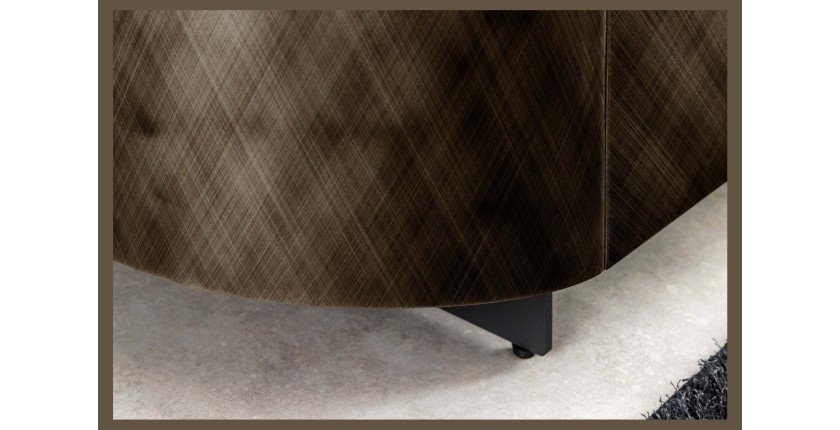 Buffet 150 cm 3 portes 1 tiroir bronze et marbre blanc – Collection MILANO