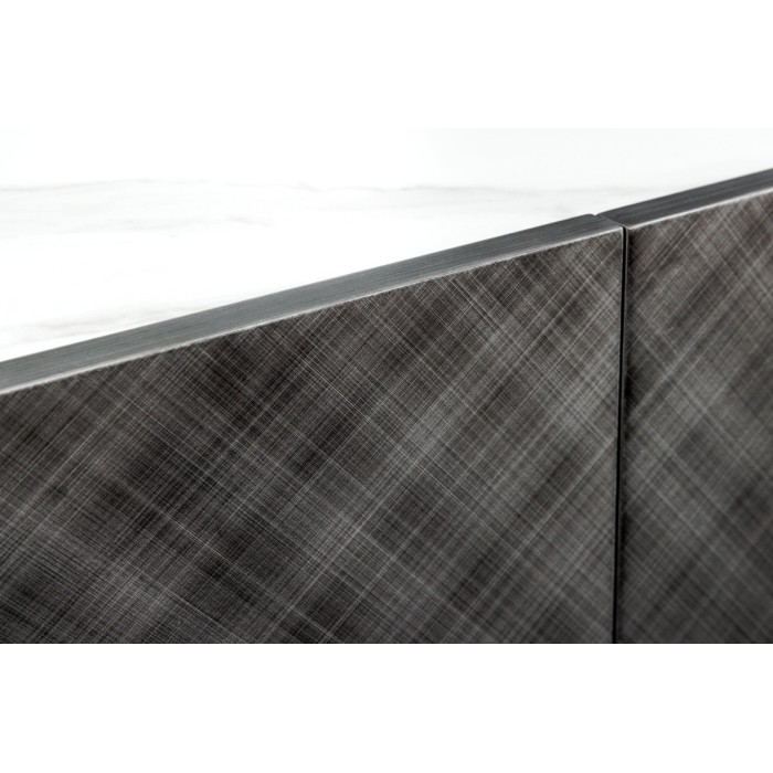 Buffet 150 cm 3 porte 1 cassetto grigio e marmo bianco – Collezione MILANO