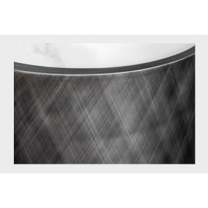 Buffet 150 cm 3 portes 1 tiroir gris et marbre blanc – Collection MILANO