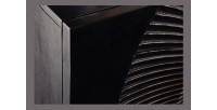 Buffet 140 cm 3 portes bois noir et doré – Collection SOLARIS