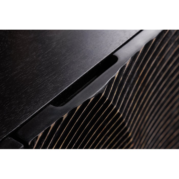 Buffet 140 cm 3 porte legno nero e dorato – Collezione SOLARIS