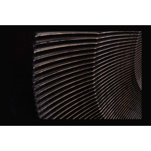 Buffet 140 cm 3 portes bois noir et doré – Collection SOLARIS