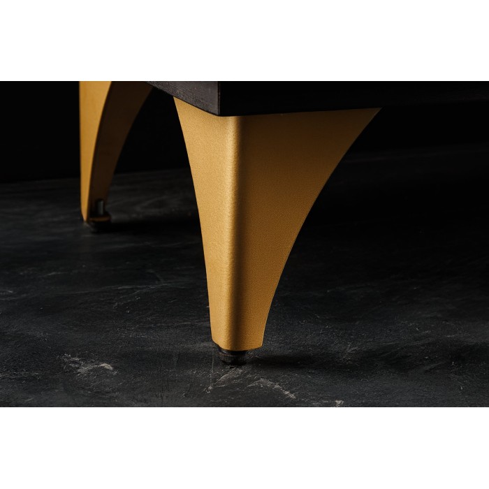 Buffet 140 cm 3 porte legno nero e dorato – Collezione SOLARIS