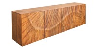 Buffet 180 cm 4 portes bois sculpté naturel – Collection SILVA