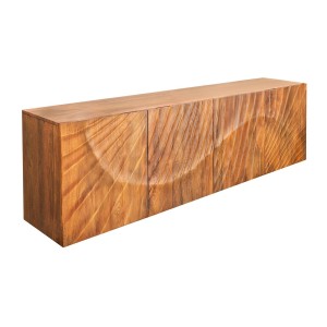 Buffet 180 cm 4 portes bois sculpté naturel – Collection SILVA
