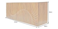 Buffet 180 cm 4 portes bois sculpté naturel – Collection SILVA