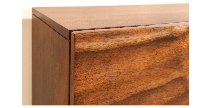 Buffet 180 cm 4 portes bois sculpté naturel – Collection SILVA