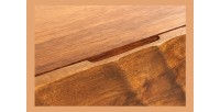 Buffet 180 cm 4 portes bois sculpté naturel – Collection SILVA