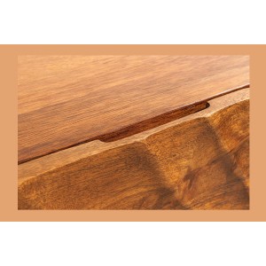 Buffet 180 cm 4 portes bois sculpté naturel – Collection SILVA