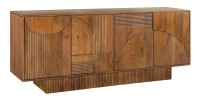 Buffet 170 cm 4 portes bois sculpté fumé – Collection ORINO