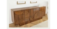 Buffet 170 cm 4 portes bois sculpté fumé – Collection ORINO