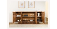 Buffet 170 cm 4 portes bois sculpté fumé – Collection ORINO