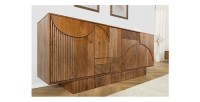 Buffet 170 cm 4 portes bois sculpté fumé – Collection ORINO