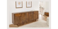 Buffet 170 cm 4 portes bois sculpté fumé – Collection ORINO