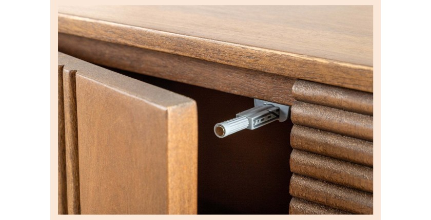 Buffet 170 cm 4 portes bois sculpté fumé – Collection ORINO