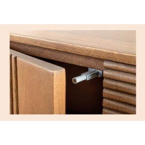 Buffet 170 cm 4 portes bois sculpté fumé – Collection ORINO