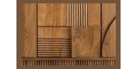 Buffet 170 cm 4 portes bois sculpté fumé – Collection ORINO