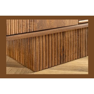 Buffet 170 cm 4 portes bois sculpté fumé – Collection ORINO