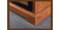 Meuble TV 160 cm bois massif acacia et métal noir – Collection LUMBER
