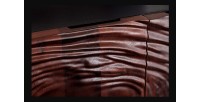 Buffet 175 cm 4 portes bois massif acacia noir et noyer foncé – Collection GAÏA