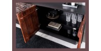 Buffet 175 cm 4 portes bois massif acacia noir et noyer foncé – Collection GAÏAmarkdownCopier le code